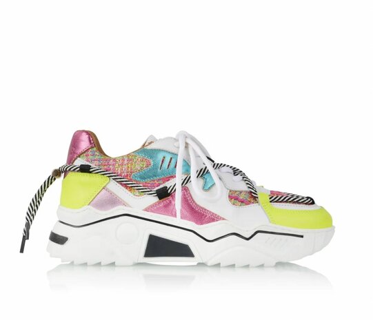 JUPITER tweed Sneakers Pink/Yellow